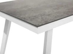 Set da giardino con tavolo 4 posti LATINA Metallo Grigio