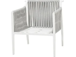 Set da giardino con tavolo 4 posti LATINA Metallo Grigio