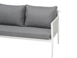 Set da giardino con tavolo 4 posti LATINA Metallo Grigio