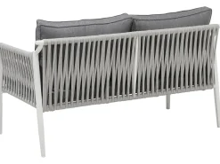 Set da giardino con tavolo 4 posti LATINA Metallo Grigio