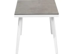 Set da giardino con tavolo 4 posti LATINA Metallo Grigio
