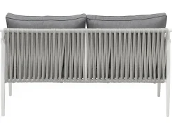 Set da giardino con tavolo 4 posti LATINA Metallo Grigio
