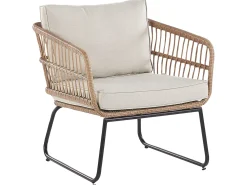 Set da giardino con tavolo 4 posti RAVELLO Rattan sintetico (PE) Naturale