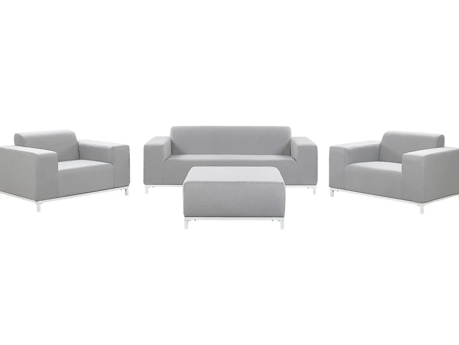 Set da giardino con tavolo 5 posti ROVIGO Grigio chiaro