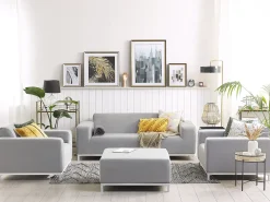Set da giardino con tavolo 5 posti ROVIGO Grigio chiaro