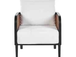 Set da giardino con tavolo 4 posti MONTEFALCO Metallo Bianco