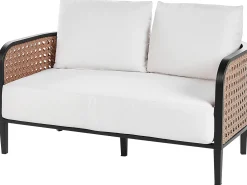 Set da giardino con tavolo 4 posti MONTEFALCO Metallo Bianco