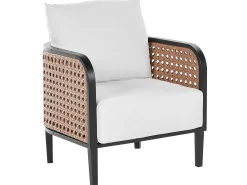 Set da giardino con tavolo 4 posti MONTEFALCO Metallo Bianco