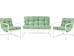 Set da giardino con tavolo 4 posti GARDA Metallo Verde