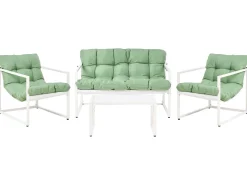 Set da giardino con tavolo 4 posti GARDA Metallo Verde