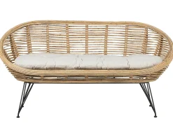 Set da giardino con tavolo 3 posti MARATEA/CESENATICO Rattan Naturale