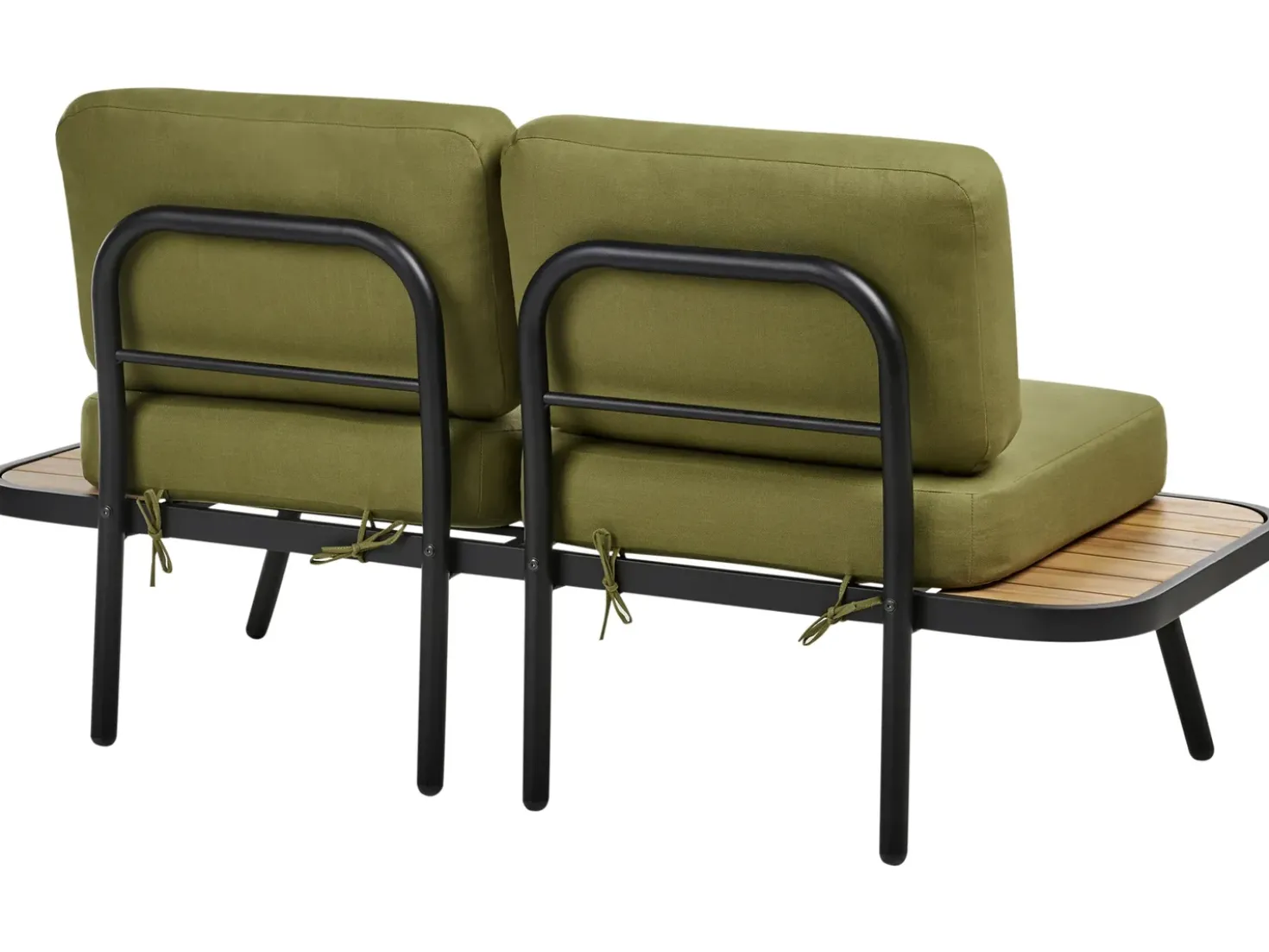 Set da giardino con tavolo 4 posti MINOZZO Legno di acacia certificato Verde oliva