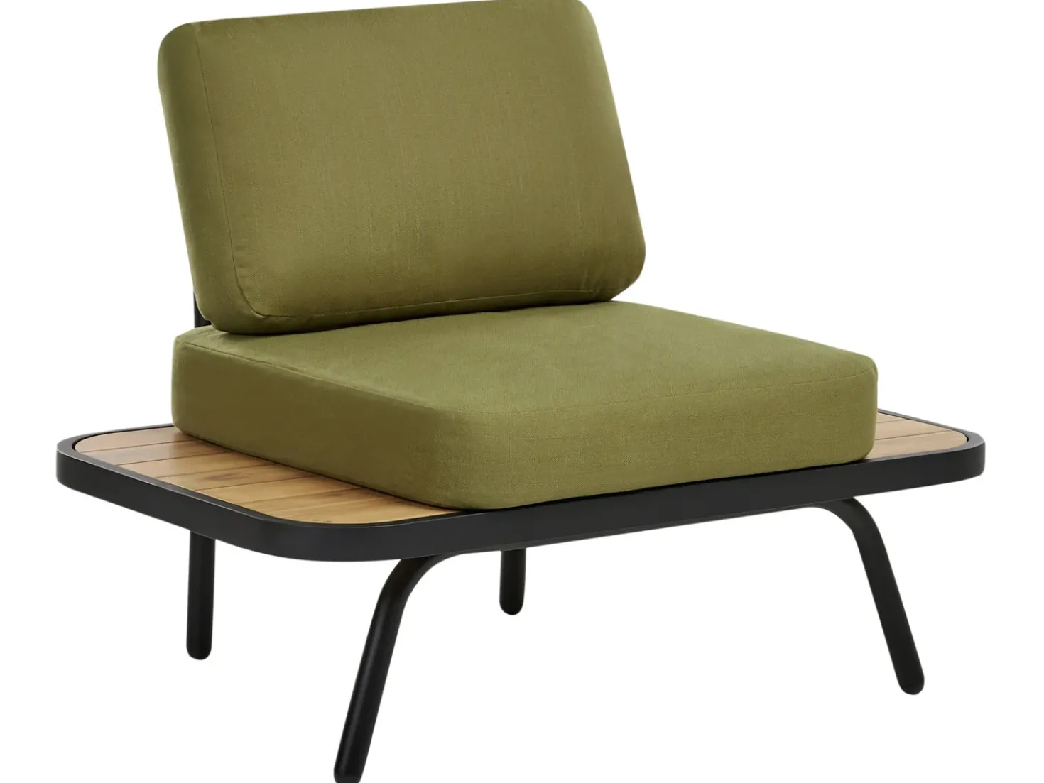 Set da giardino con tavolo 4 posti MINOZZO Legno di acacia certificato Verde oliva