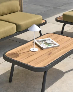 Set da giardino con tavolo 4 posti MINOZZO Legno di acacia certificato Verde oliva