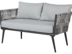 Set da giardino con tavolo 4 posti PREVEZA Rattan sintetico (PE) Grigio