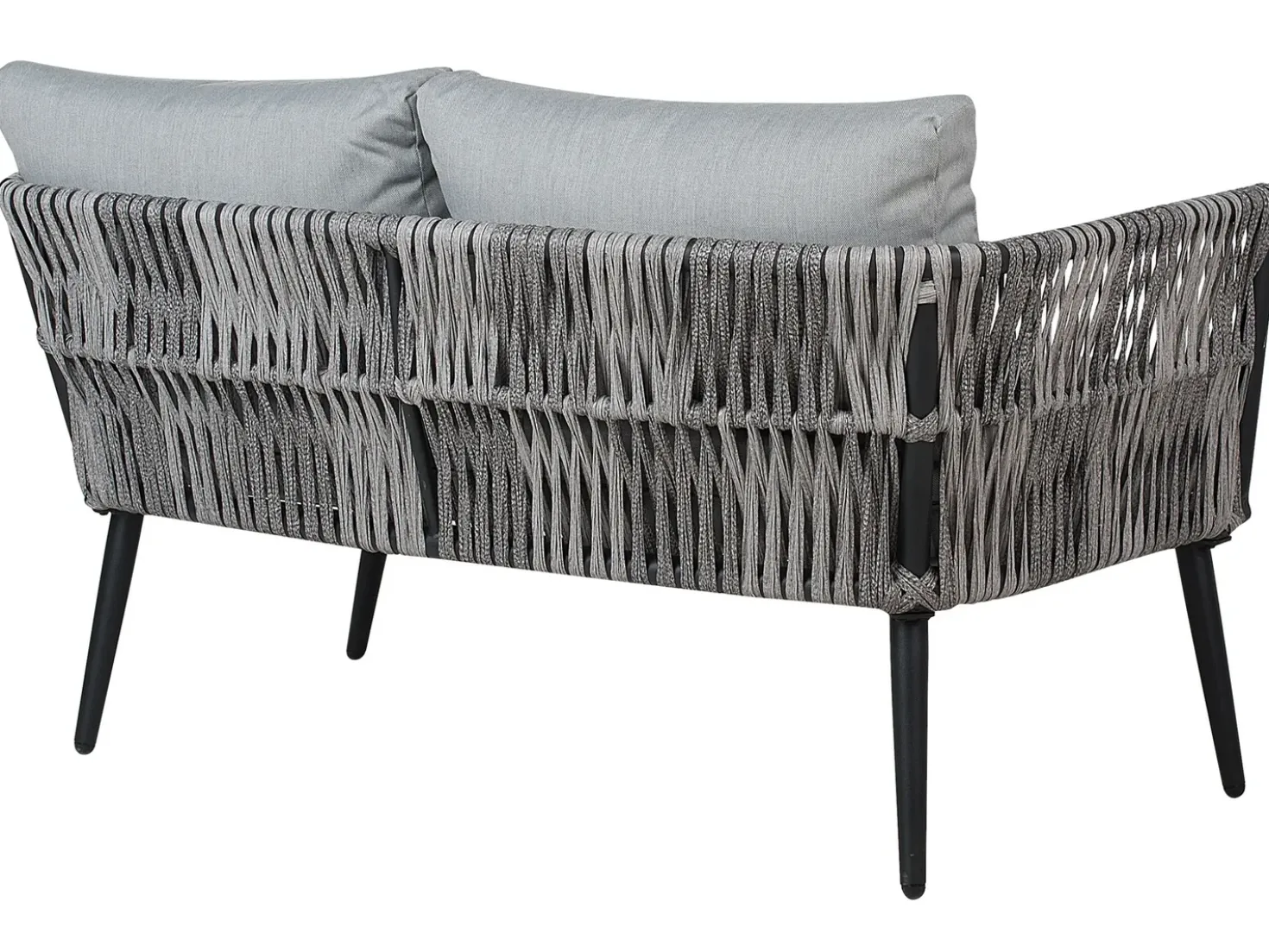 Set da giardino con tavolo 4 posti PREVEZA Rattan sintetico (PE) Grigio