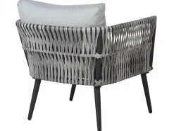 Set da giardino con tavolo 4 posti PREVEZA Rattan sintetico (PE) Grigio