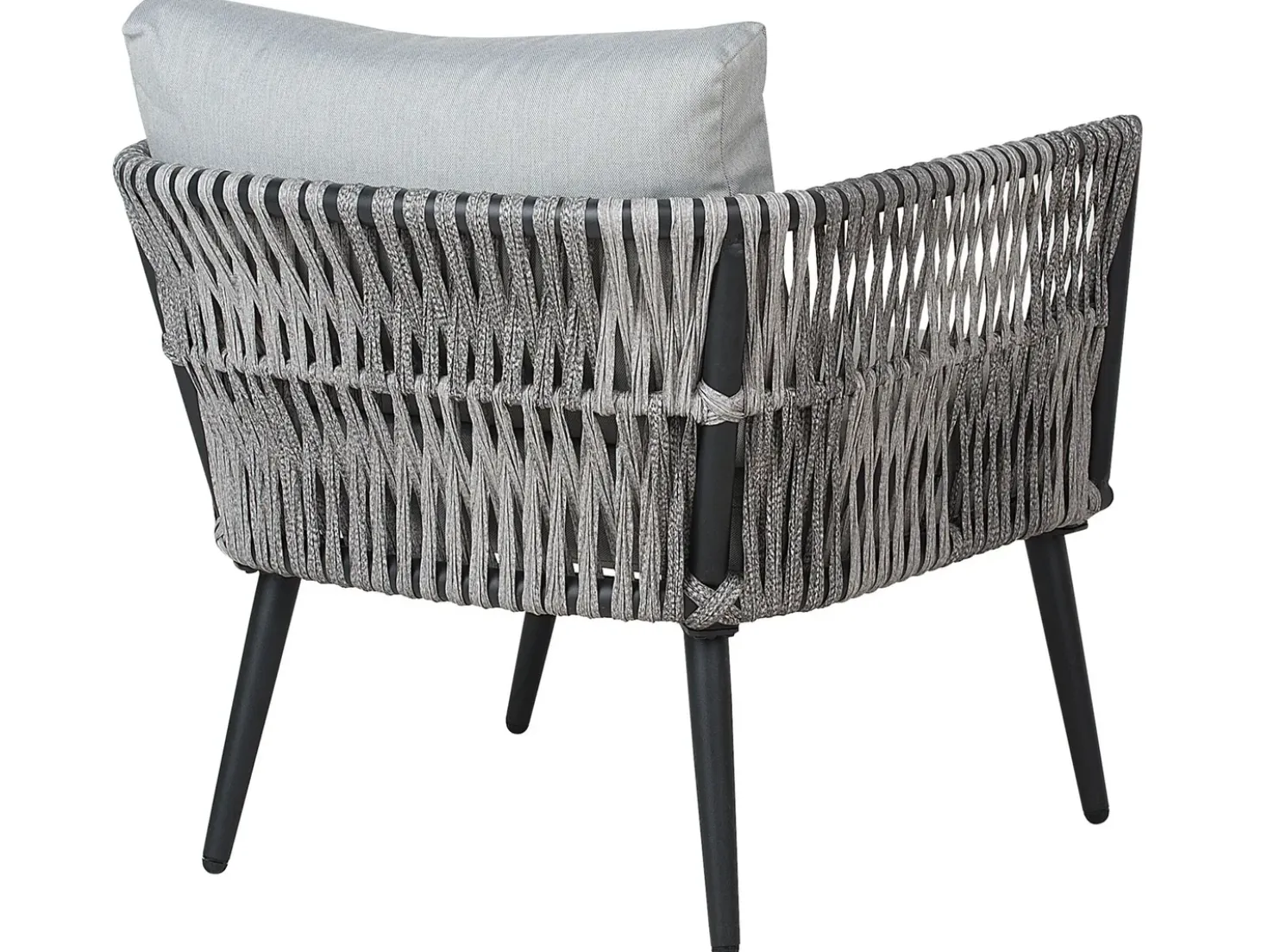 Set da giardino con tavolo 4 posti PREVEZA Rattan sintetico (PE) Grigio