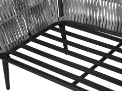 Set da giardino con tavolo 4 posti PREVEZA Rattan sintetico (PE) Grigio