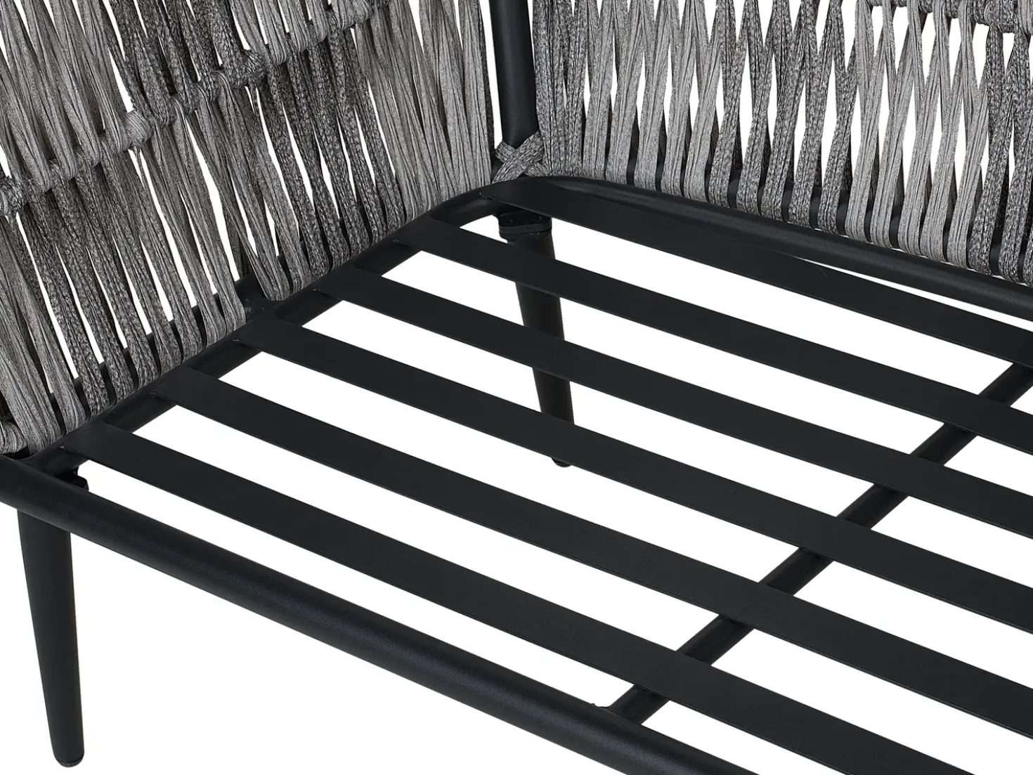 Set da giardino con tavolo 4 posti PREVEZA Rattan sintetico (PE) Grigio
