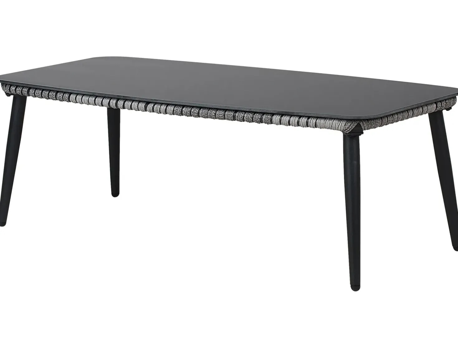 Set da giardino con tavolo 4 posti PREVEZA Rattan sintetico (PE) Grigio