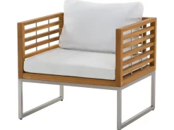 Set da giardino con tavolo 4 posti BERMUDA Legno d'acacia Marrone