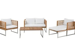 Set da giardino con tavolo 4 posti BERMUDA Legno d'acacia Marrone