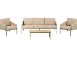 Set da giardino con tavolo 5 posti MURATO Metallo Beige