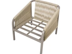Set da giardino con tavolo 5 posti MURATO Metallo Beige