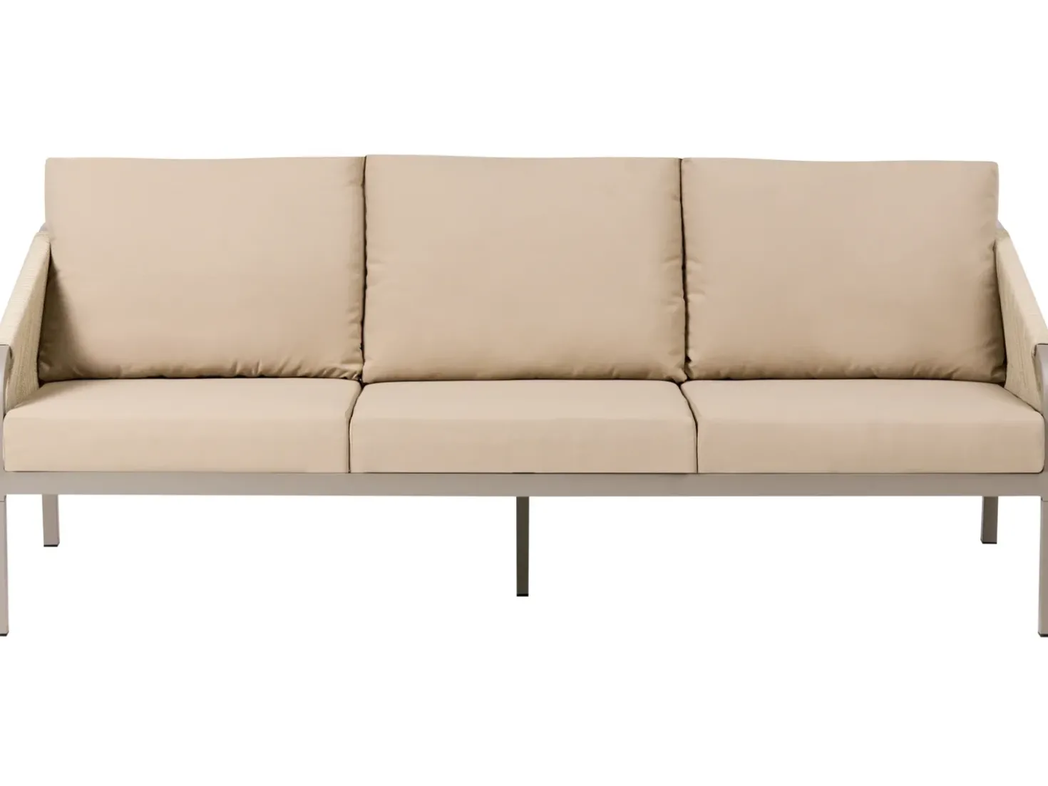 Set da giardino con tavolo 5 posti MURATO Metallo Beige
