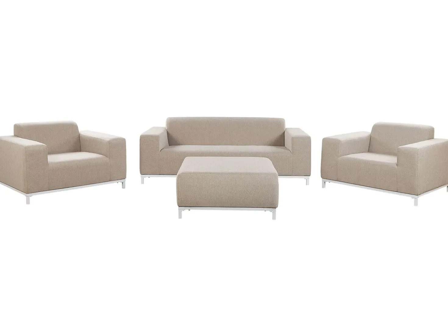 Set da giardino con tavolo 5 posti ROVIGO Beige