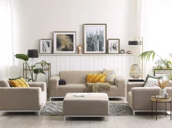 Set da giardino con tavolo 5 posti ROVIGO Beige