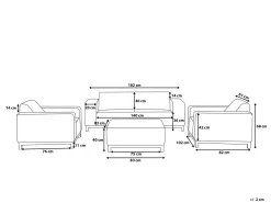 Set da giardino con tavolo 5 posti ROVIGO Beige