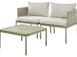 Set da giardino con tavolo 2 posti TERRACINA Metallo Verde oliva
