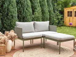 Set da giardino con tavolo 2 posti TERRACINA Metallo Verde oliva