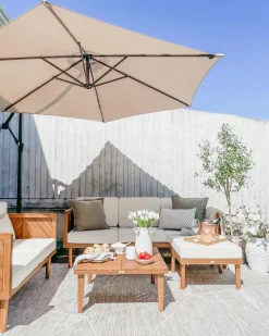 Set da giardino con tavolo 5 posti BARATTI Legno d'acacia Marrone
