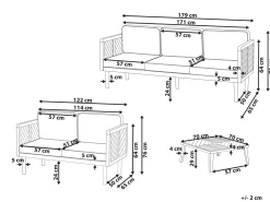 Set da giardino con tavolo 5 posti BARATTI Legno d'acacia Marrone