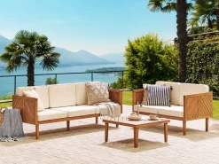 Set da giardino con tavolo 5 posti BARATTI Legno d'acacia Marrone