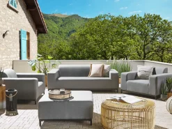 Set da giardino con tavolo 5 posti ROVIGO Grigio