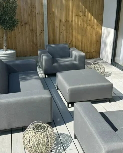 Set da giardino con tavolo 5 posti ROVIGO Grigio