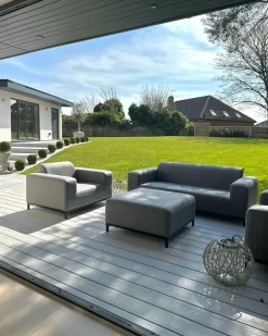 Set da giardino con tavolo 5 posti ROVIGO Grigio