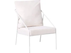 Set da giardino con tavolo 4 posti USTICA Metallo Bianco