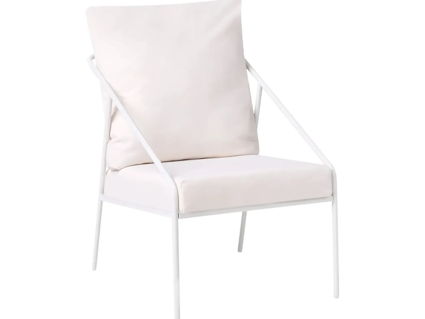 Set da giardino con tavolo 4 posti USTICA Metallo Bianco