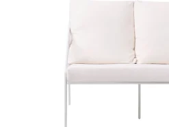 Set da giardino con tavolo 4 posti USTICA Metallo Bianco