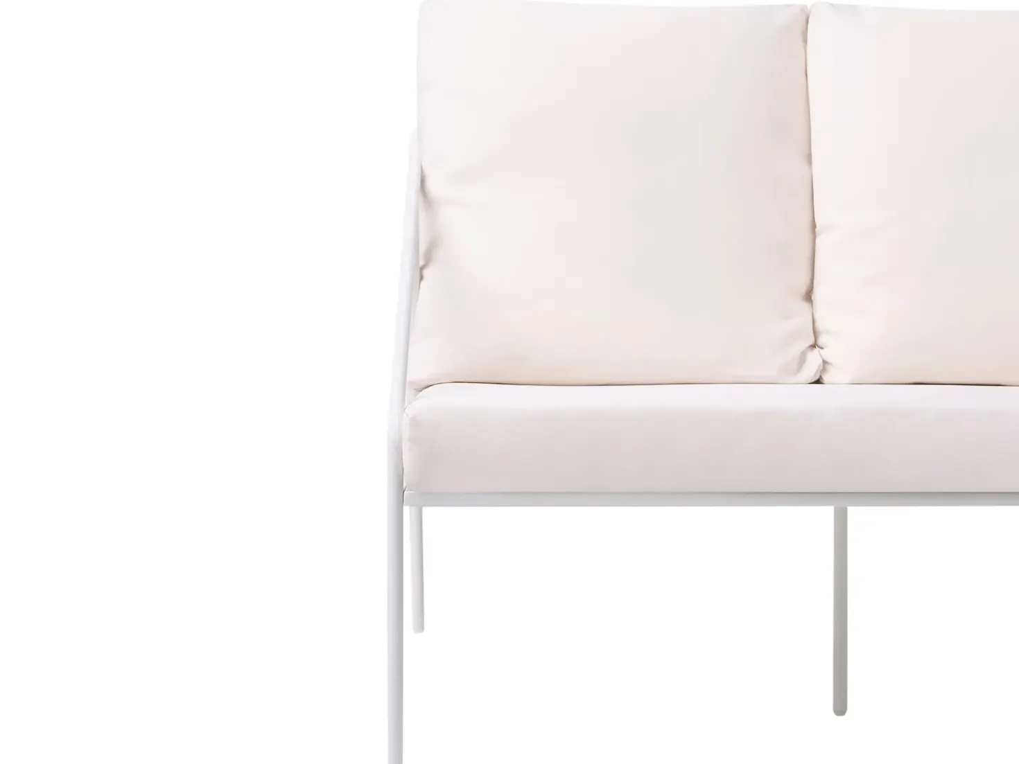 Set da giardino con tavolo 4 posti USTICA Metallo Bianco