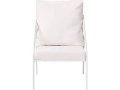 Set da giardino con tavolo 4 posti USTICA Metallo Bianco
