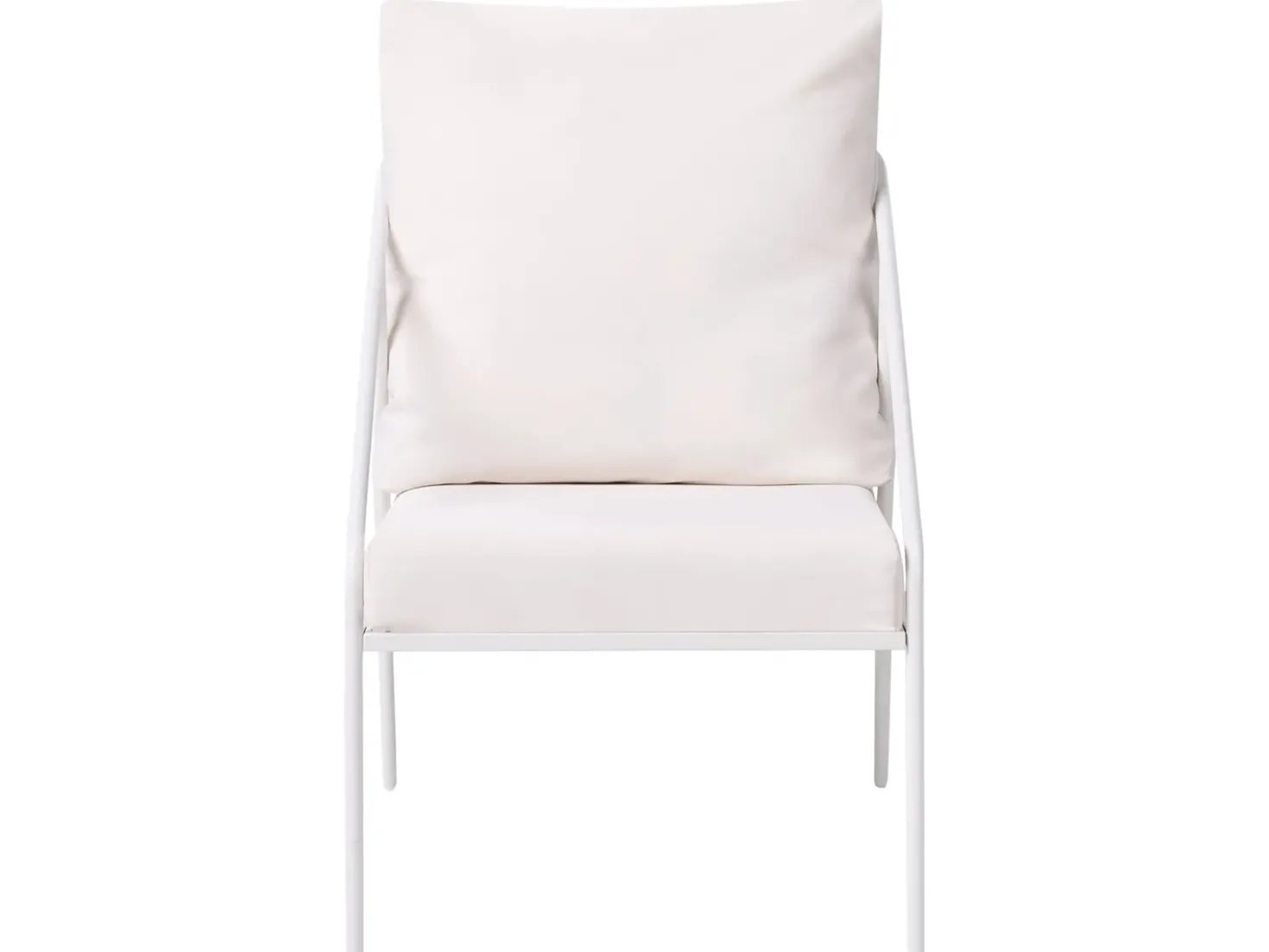 Set da giardino con tavolo 4 posti USTICA Metallo Bianco