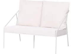 Set da giardino con tavolo 4 posti USTICA Metallo Bianco