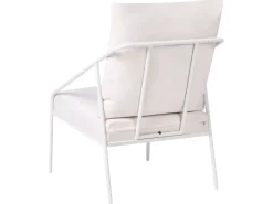 Set da giardino con tavolo 4 posti USTICA Metallo Bianco