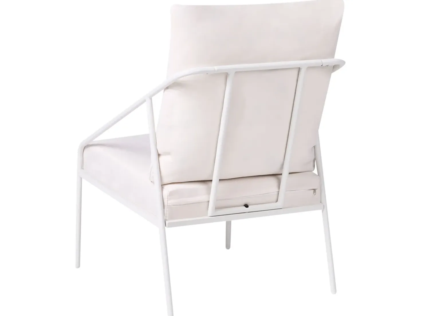 Set da giardino con tavolo 4 posti USTICA Metallo Bianco